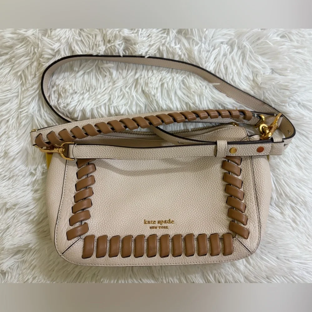 Kate Spade Cream and Brown Crossbody Bag